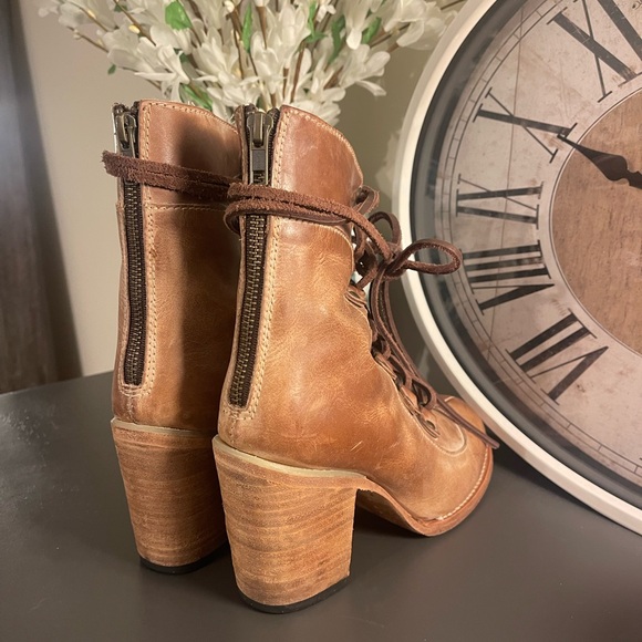 Freebird by Steven Borow Tan Leather Heeled Boots - Picture 6 of 8